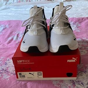Puma White and Black Athletic Shoes